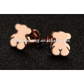 2016 New Design Cute Bear Stainless Steel Stud Earrings for Girls ZZE002